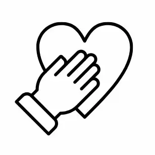 Mano en el corazón